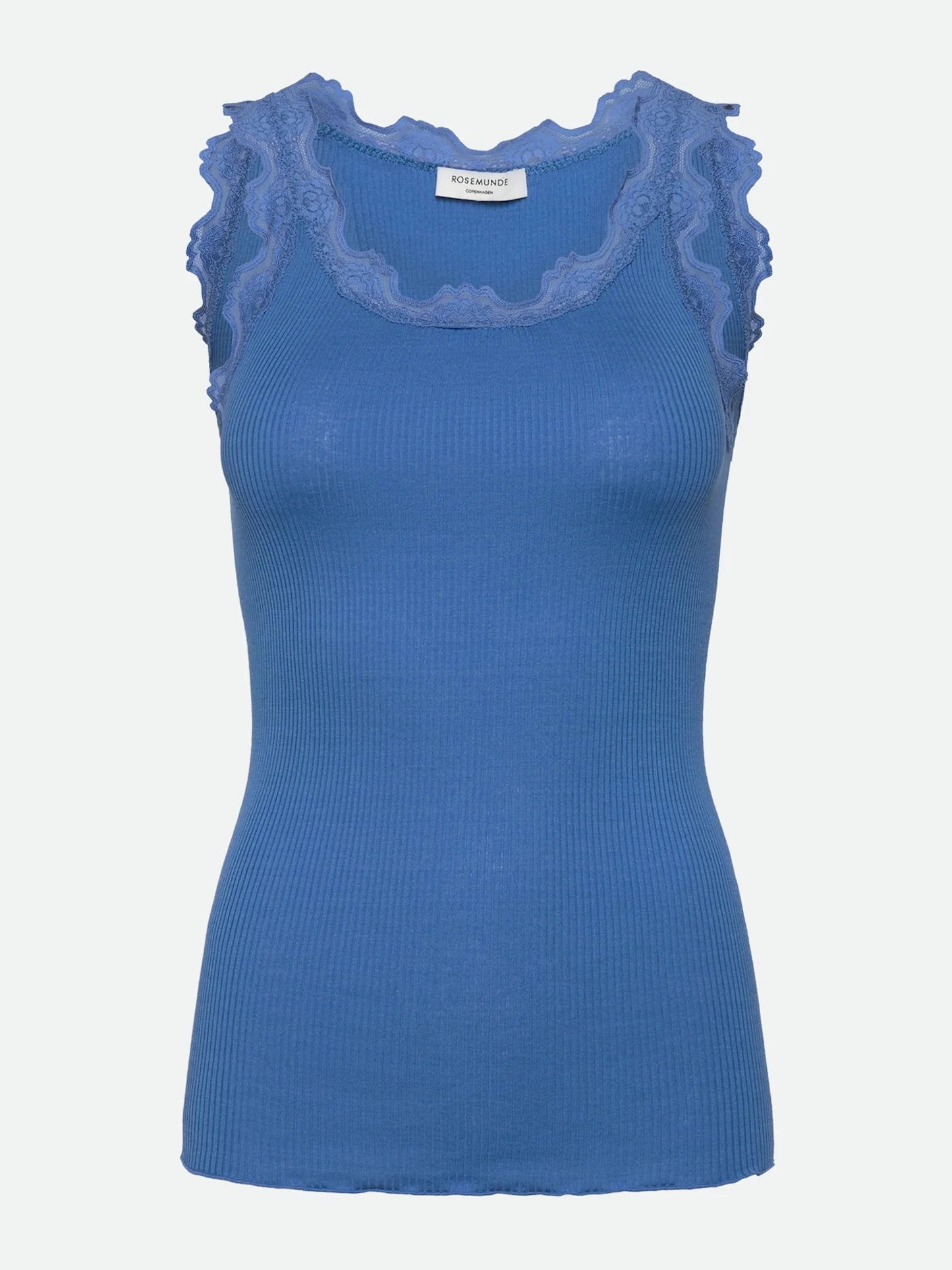 Babette Silk Blend Tank - French Blue