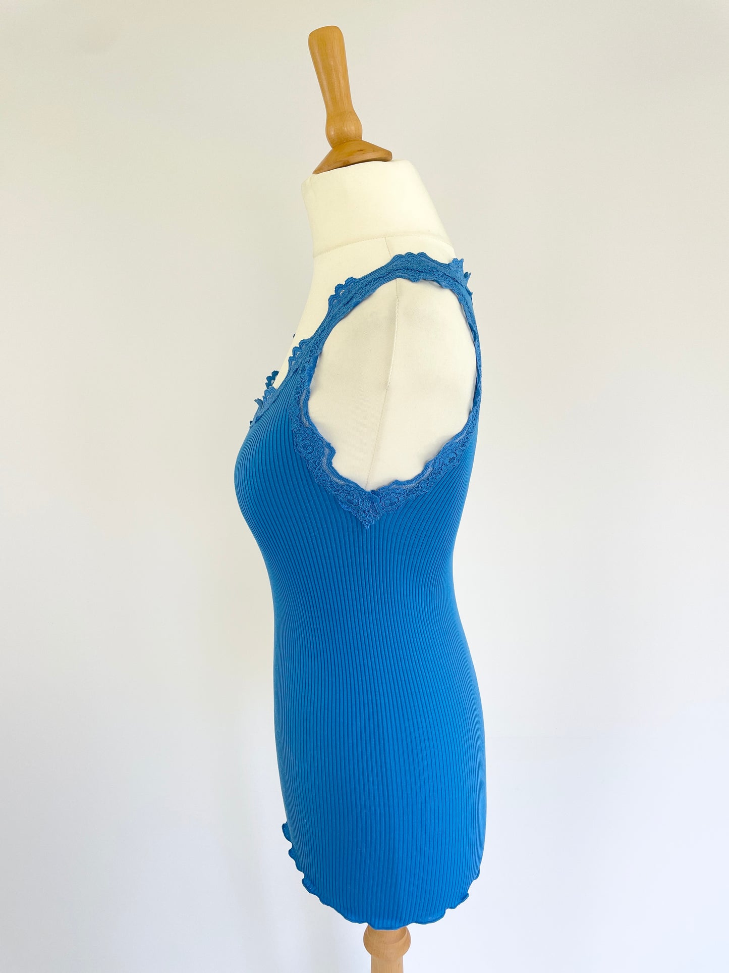 Babette Silk Blend Tank - French Blue