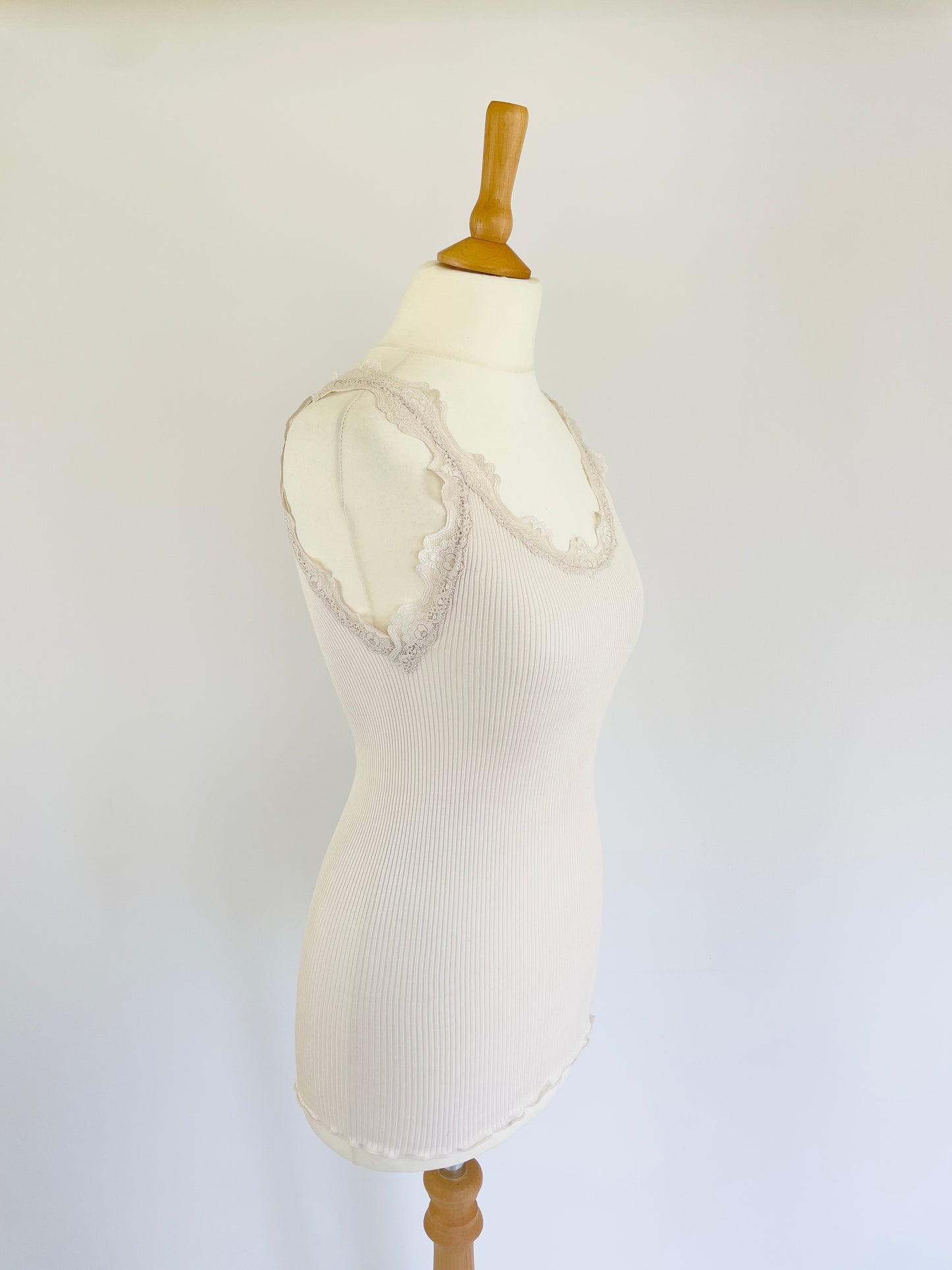 Babette Silk Blend Tank - Soft Powder