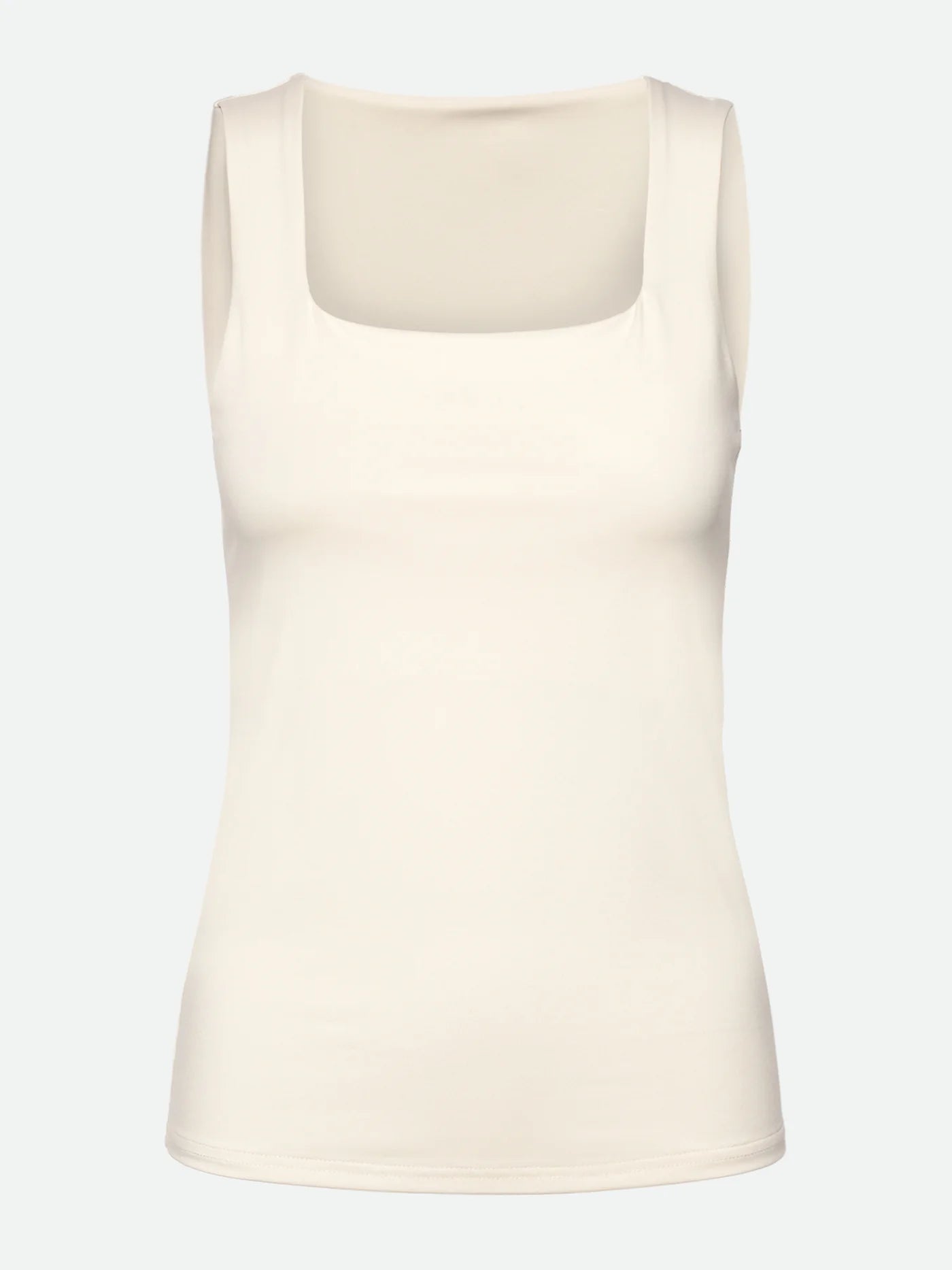 Billie Square Neck Tank - White