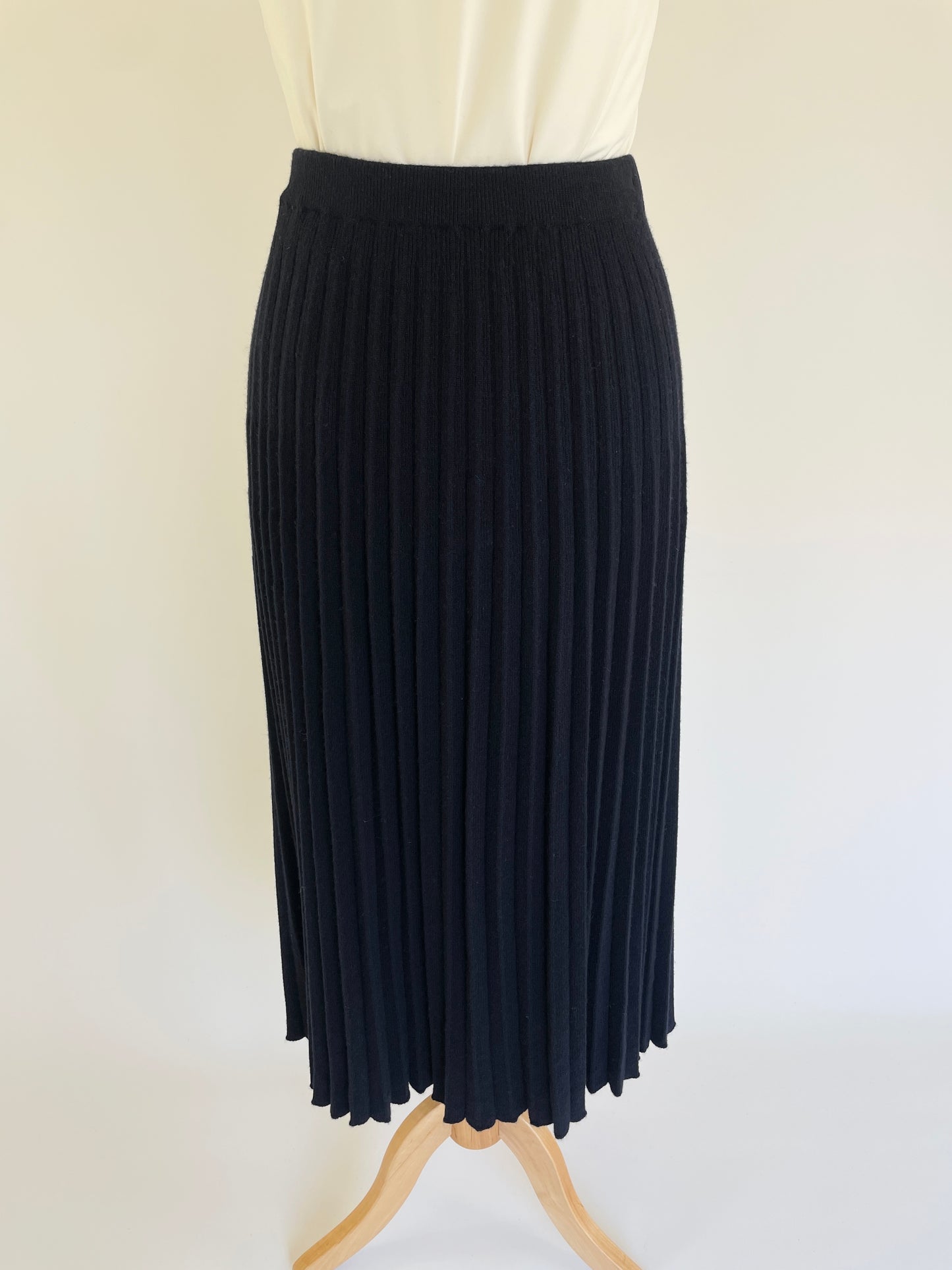 Cashmere Mix Pleated Skirt