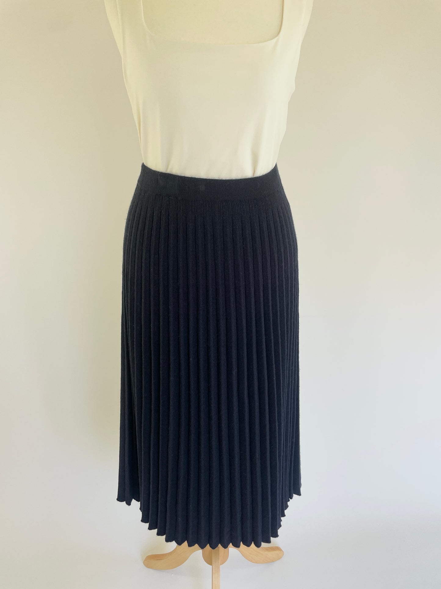 Cashmere Mix Pleated Skirt