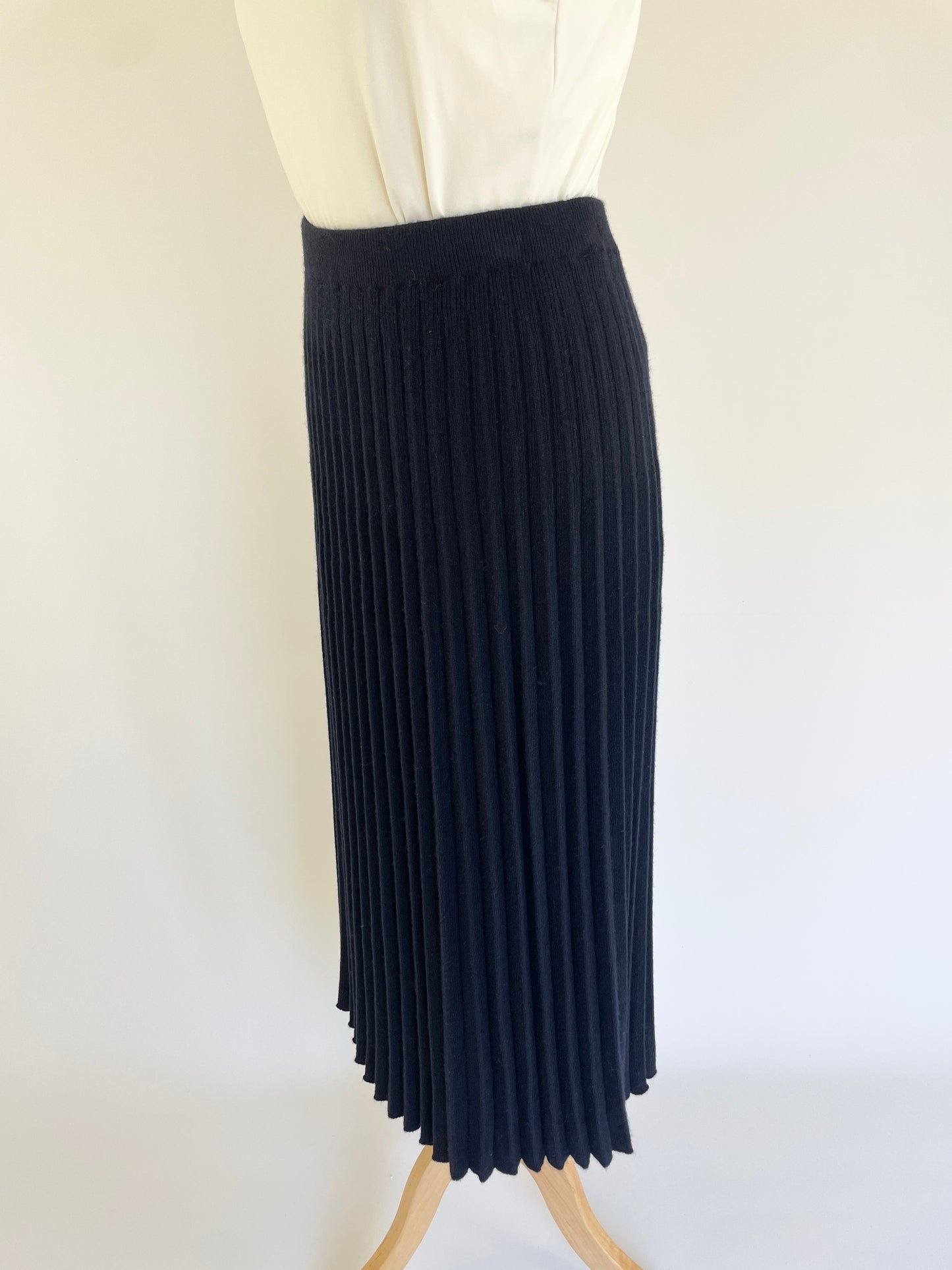 Cashmere Mix Pleated Skirt