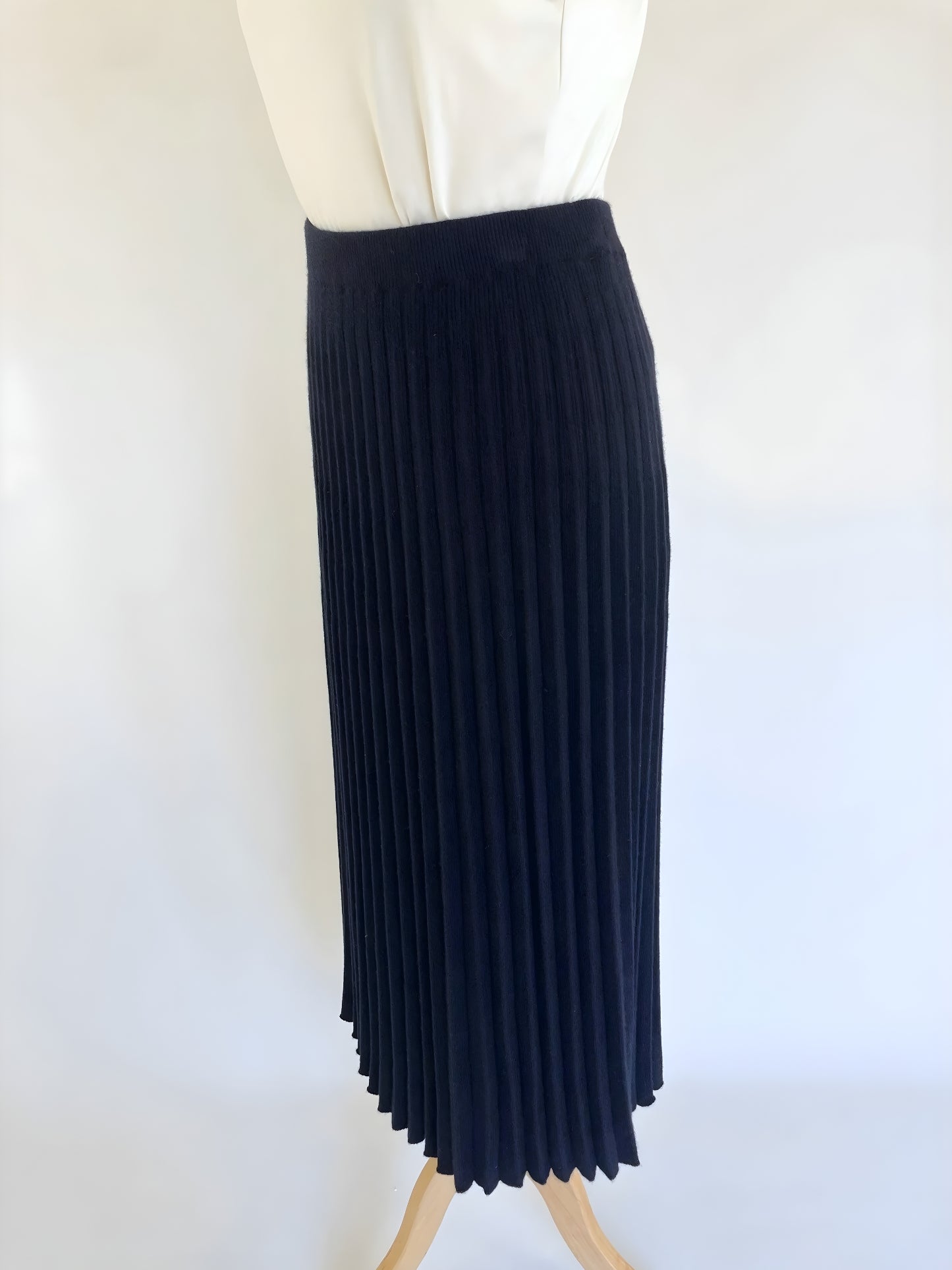 Cashmere Mix Pleated Skirt