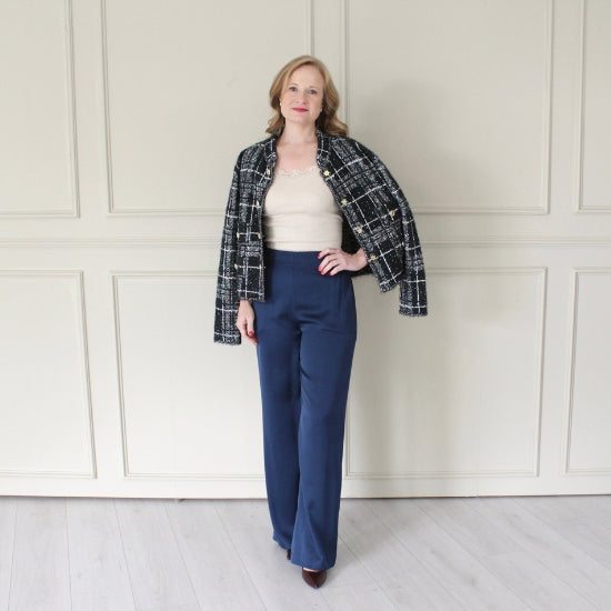 Check Cropped Jacket