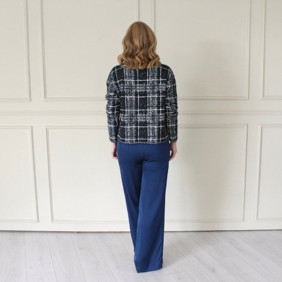 Check Cropped Jacket