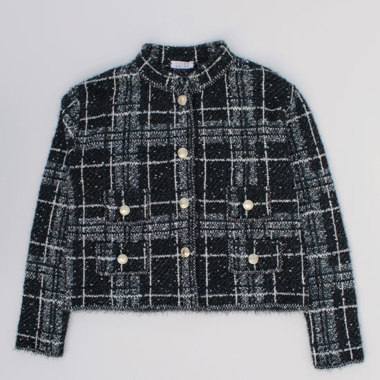 Check Cropped Jacket