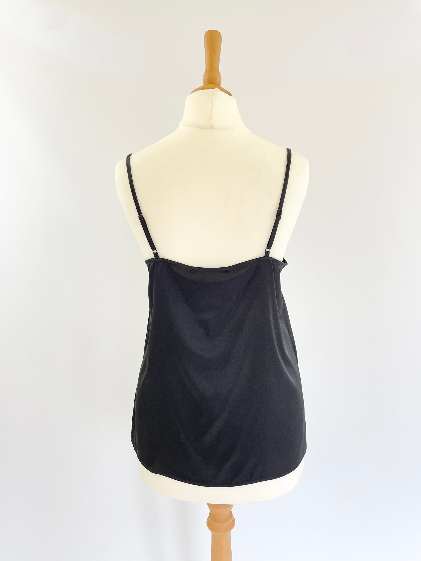 Jade Silk Tank - Black