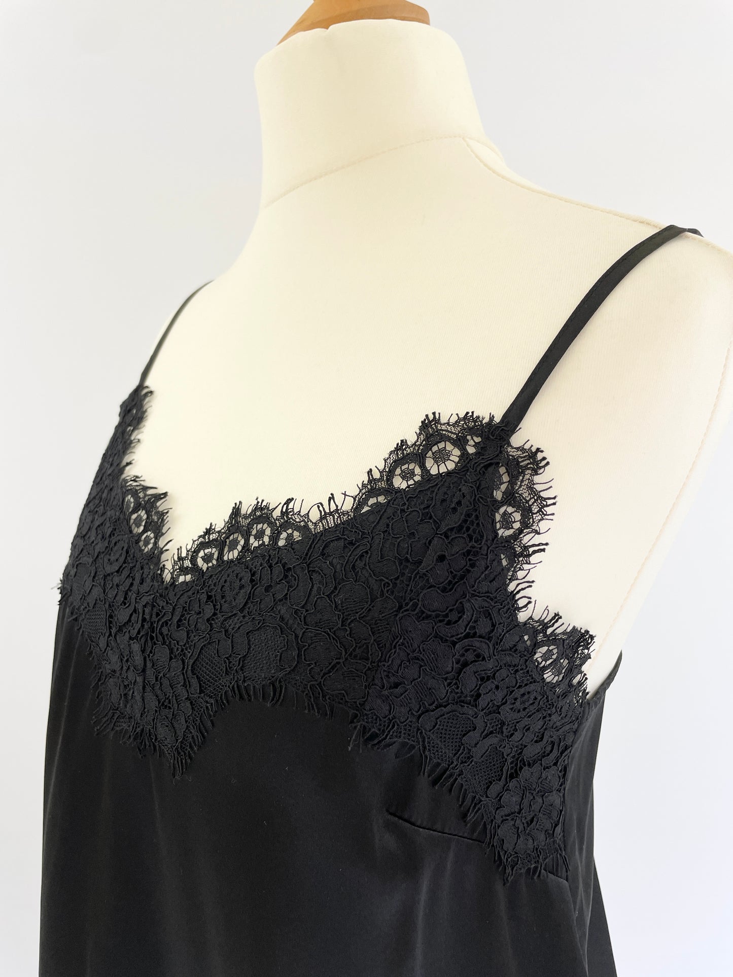 Jade Silk Tank - Black