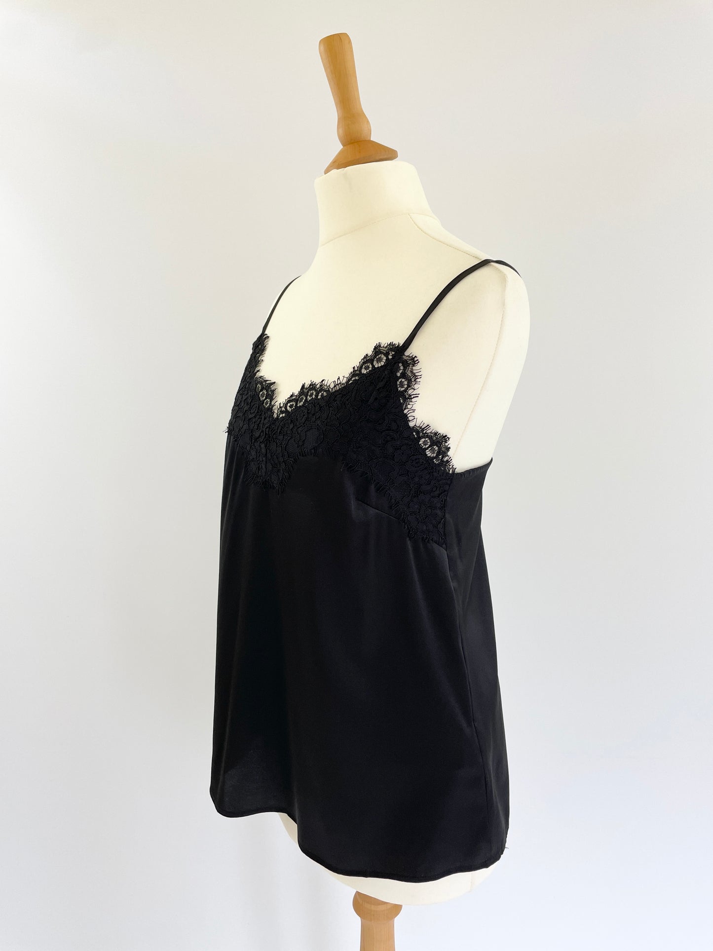 Jade Silk Tank - Black