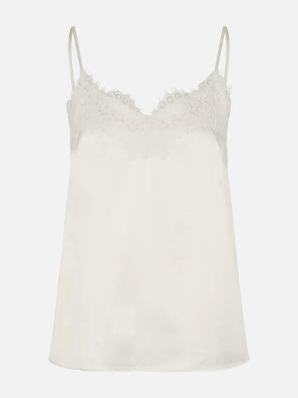 Jade Silk Tank - White