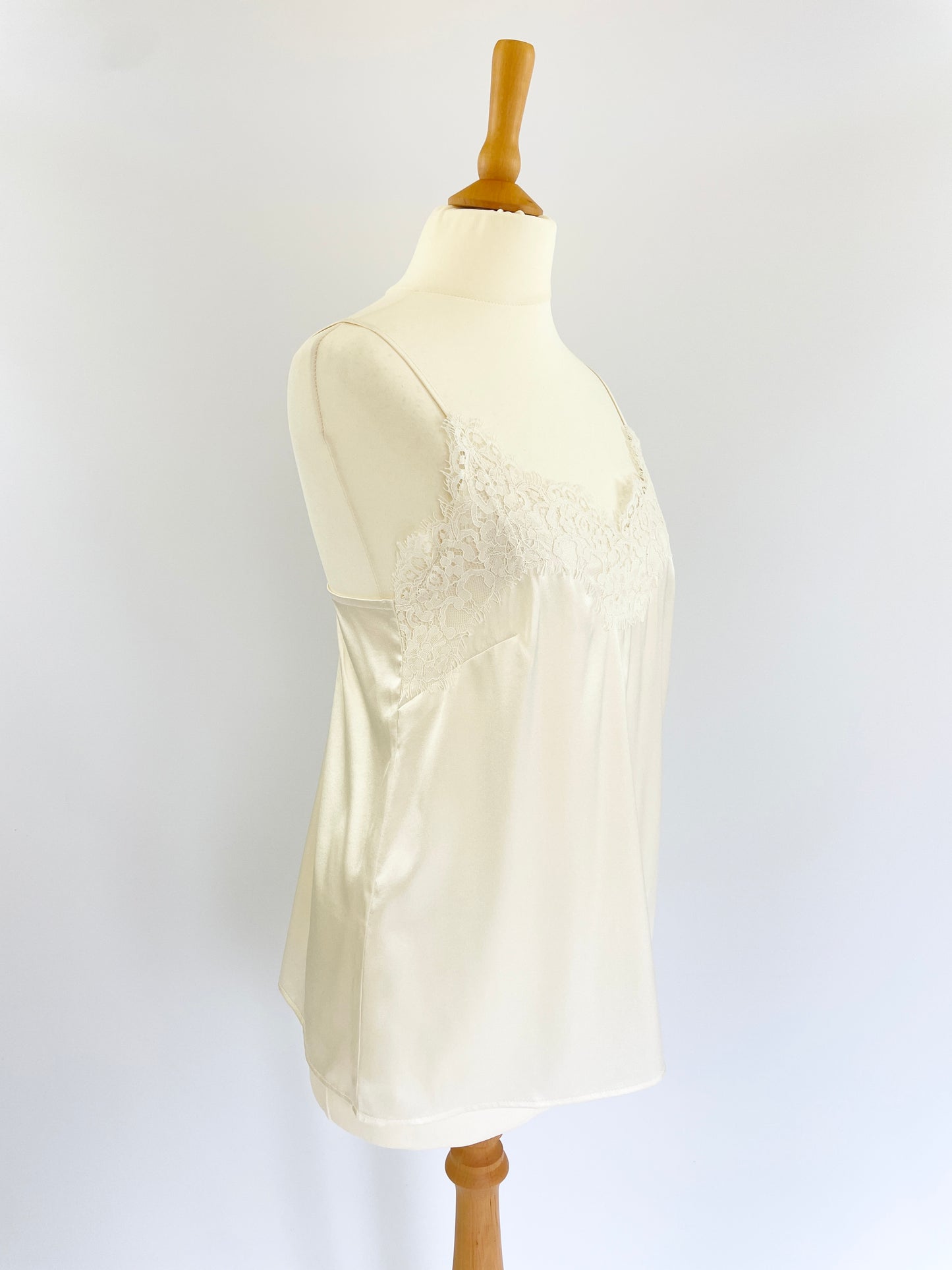 Jade Silk Tank - White