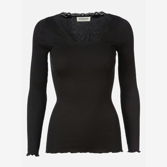 Long Sleeve Top with Lace Detail