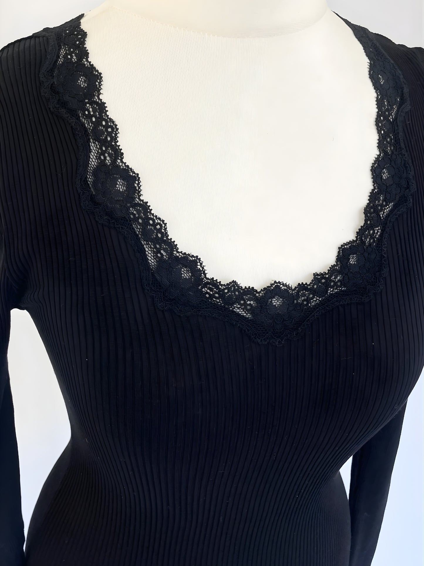 Long Sleeve Top with Lace Detail