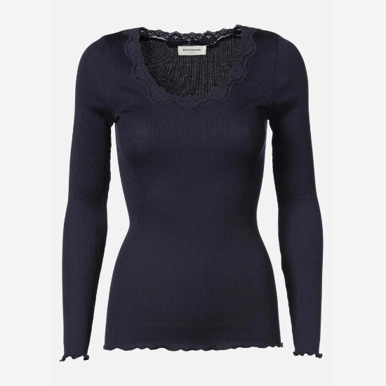 Long Sleeve Top with Lace Detail