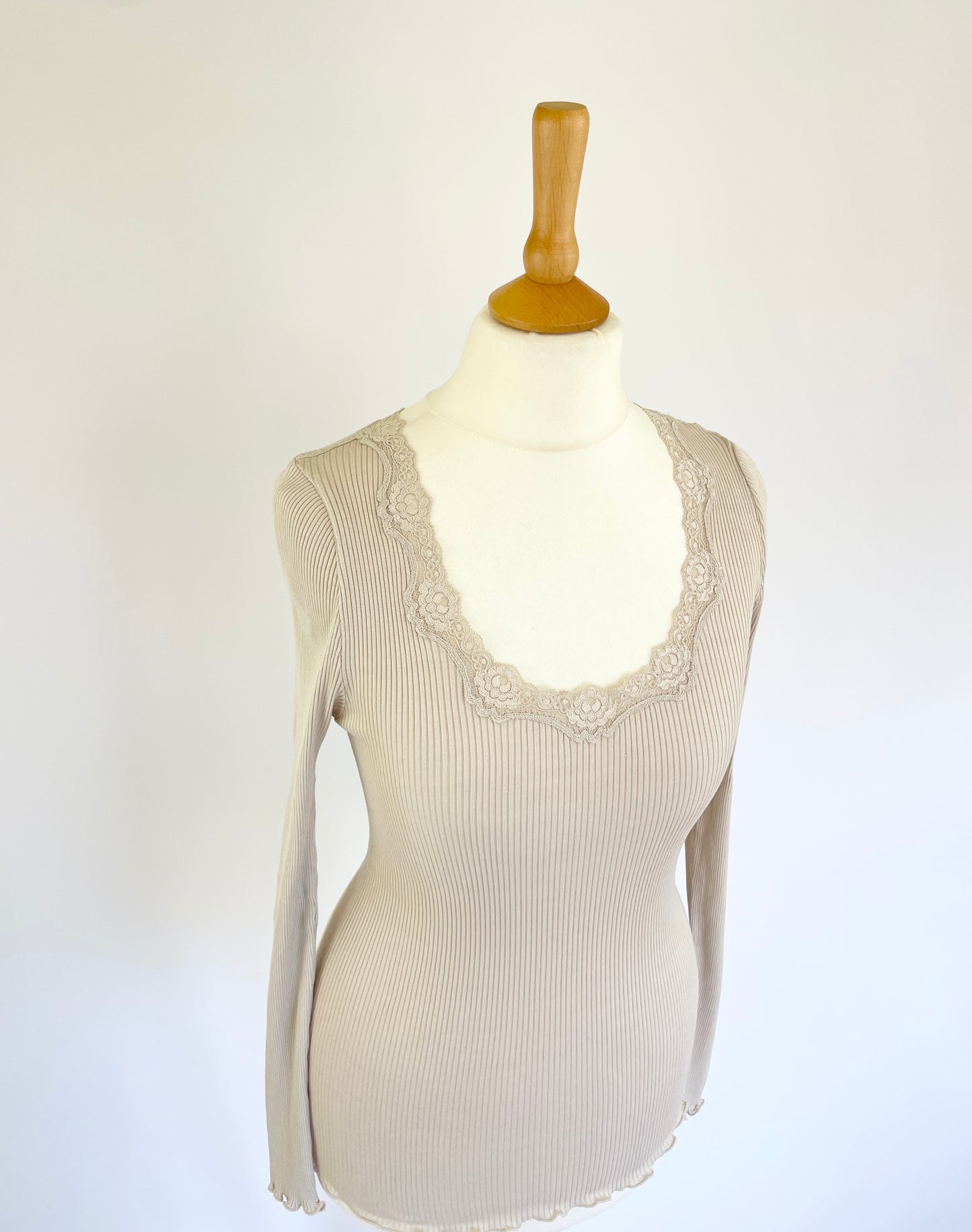 Long Sleeve Top with Lace Detail