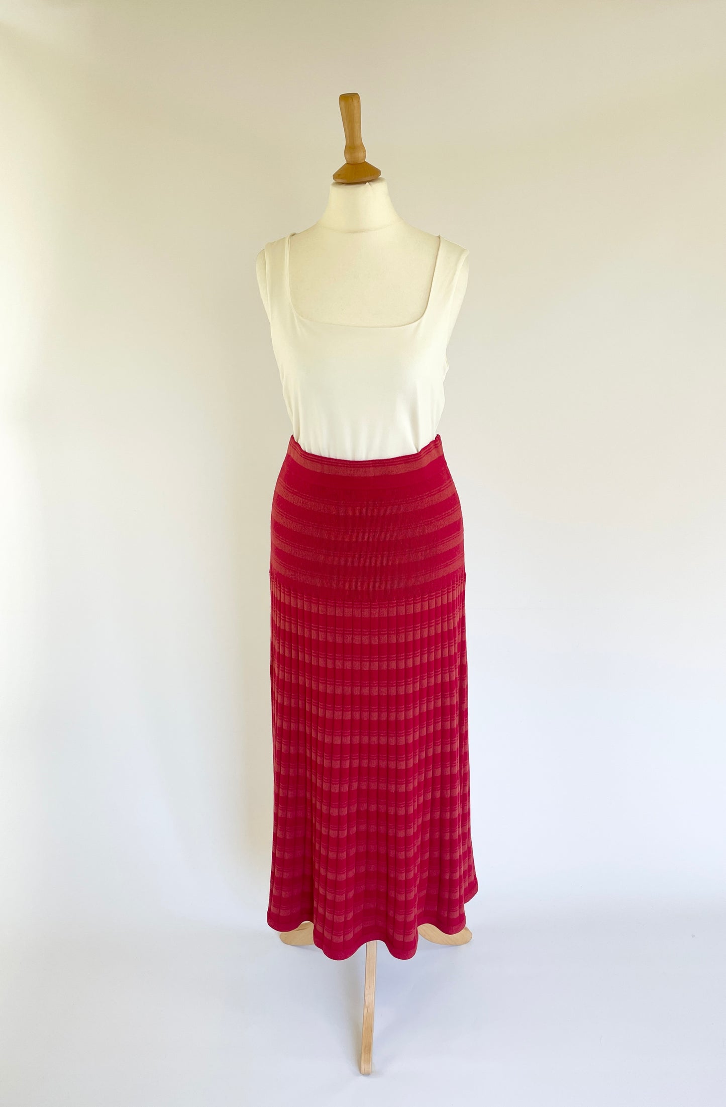 Long Flared Knit Skirt