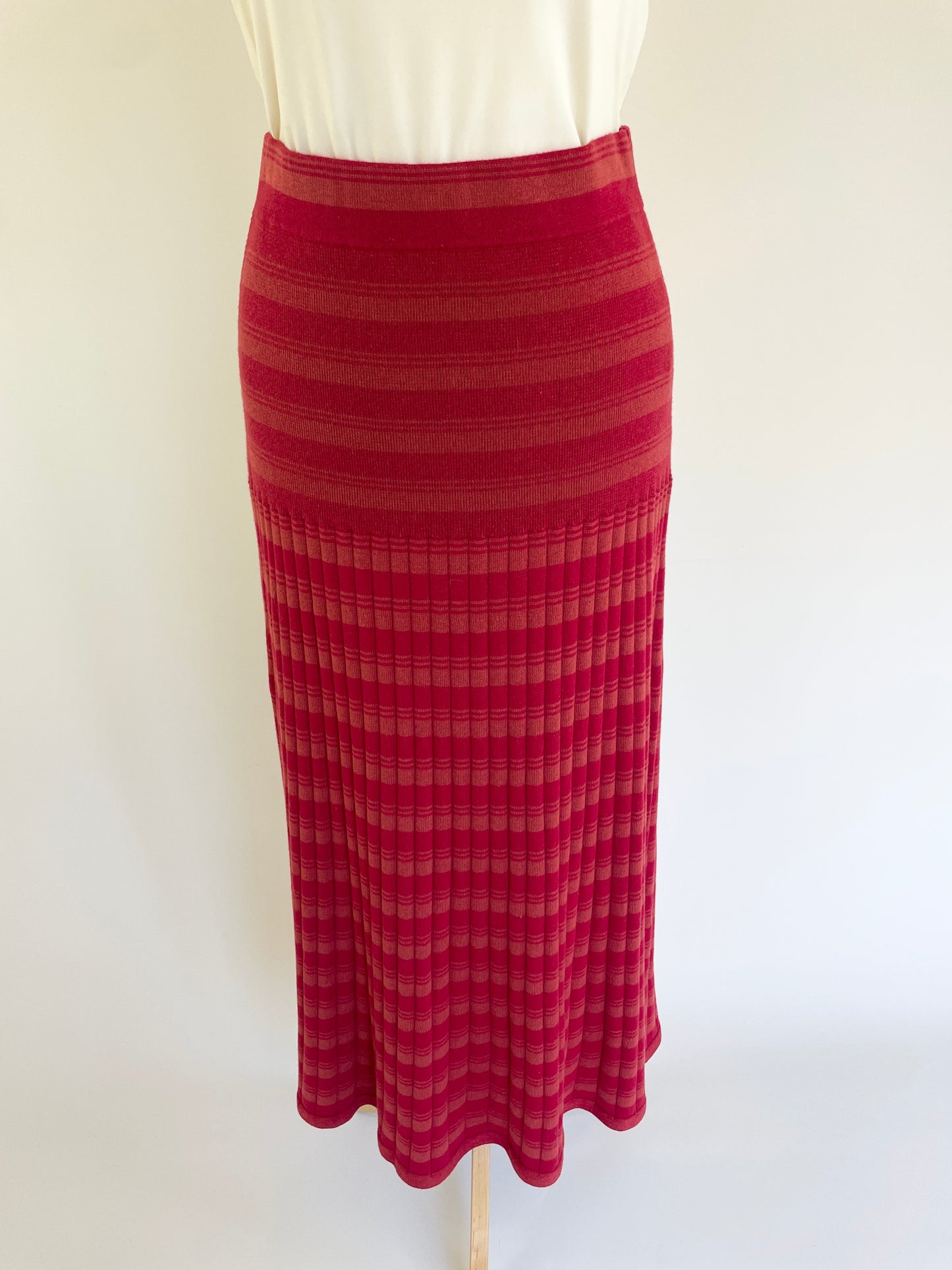 Long Flared Knit Skirt