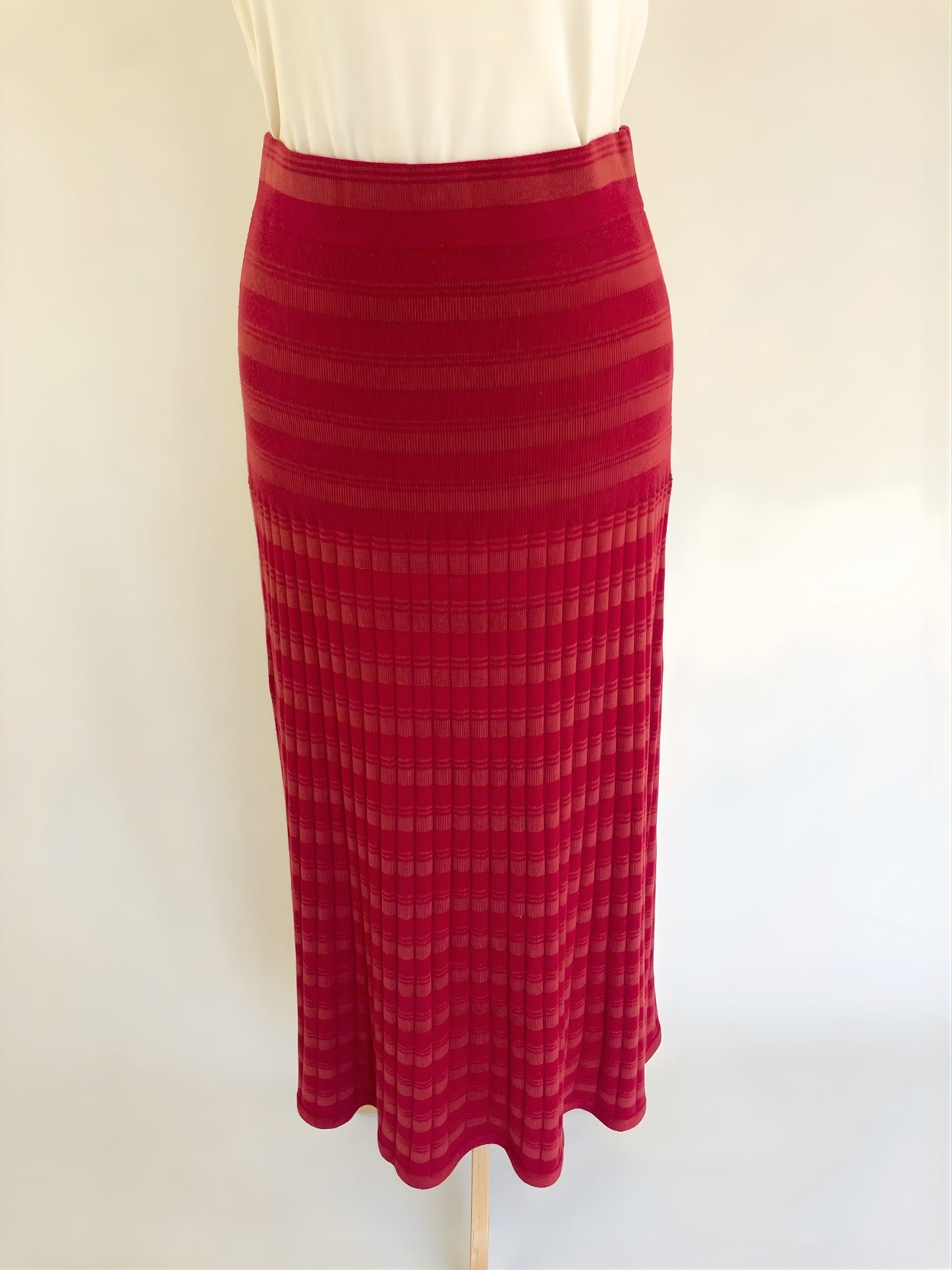 Long Flared Knit Skirt