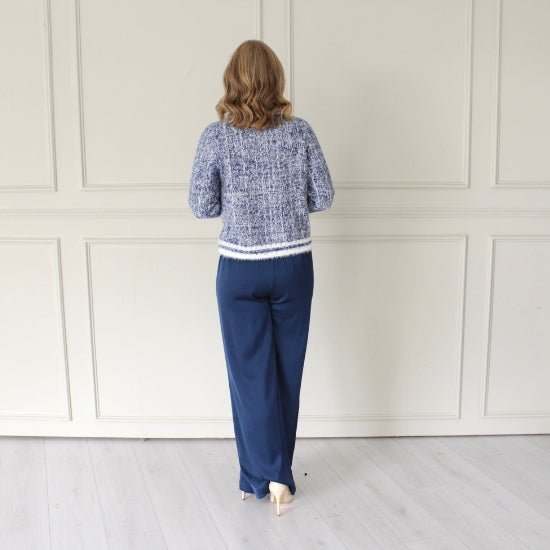 Blue Cropped Jacket
