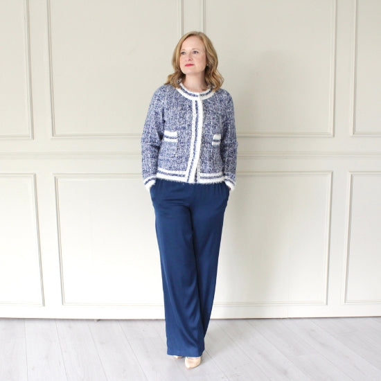 Blue Cropped Jacket
