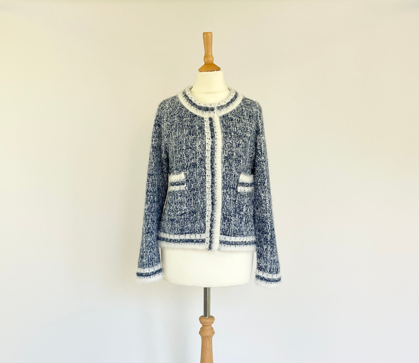 Blue Cropped Jacket
