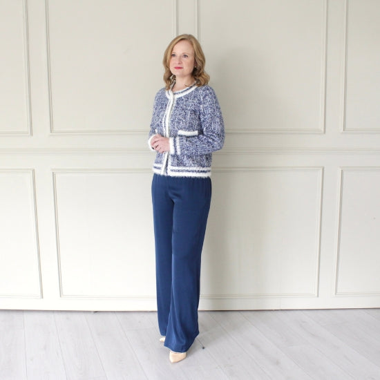 Blue Cropped Jacket