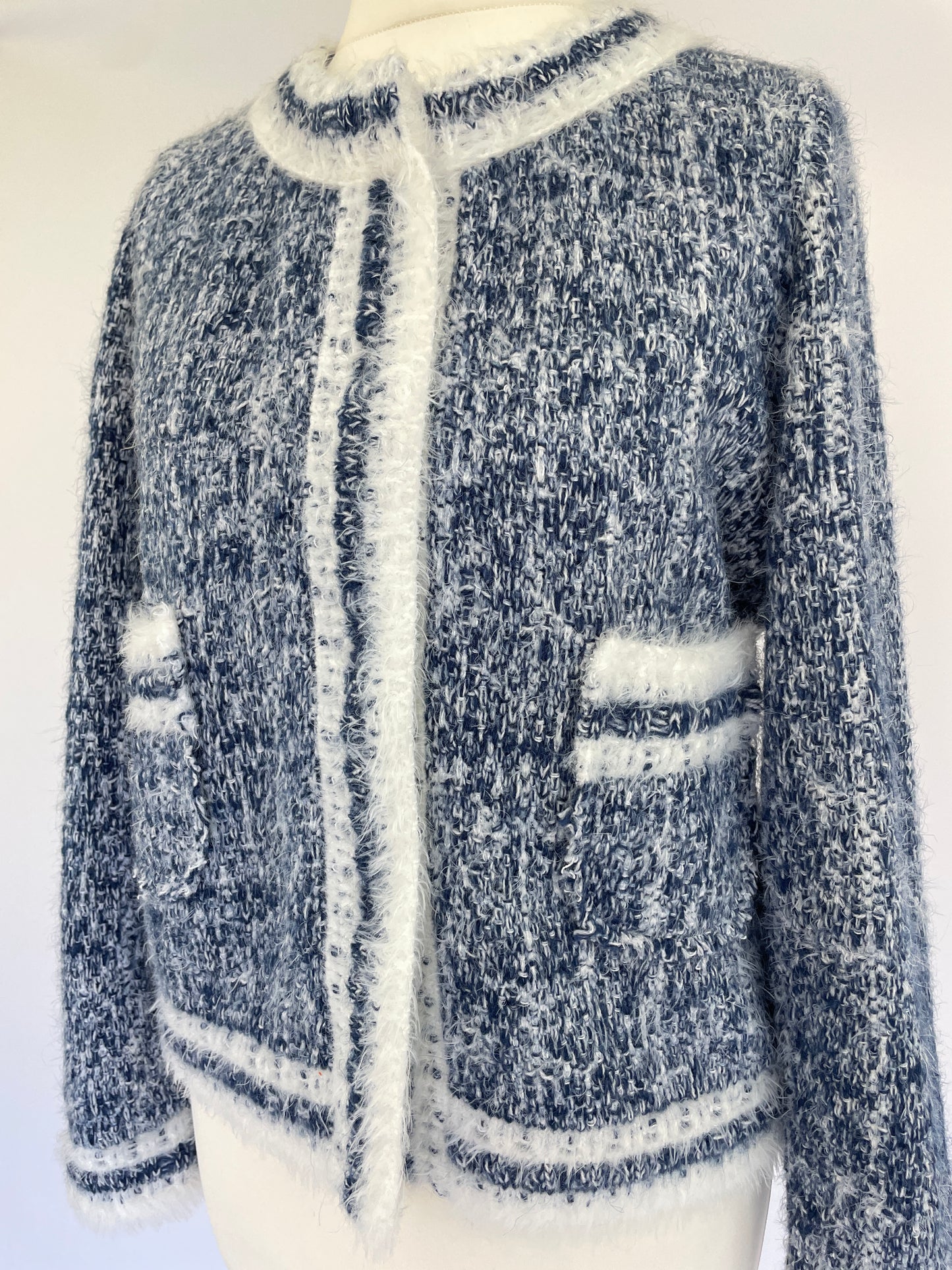 Blue Cropped Jacket