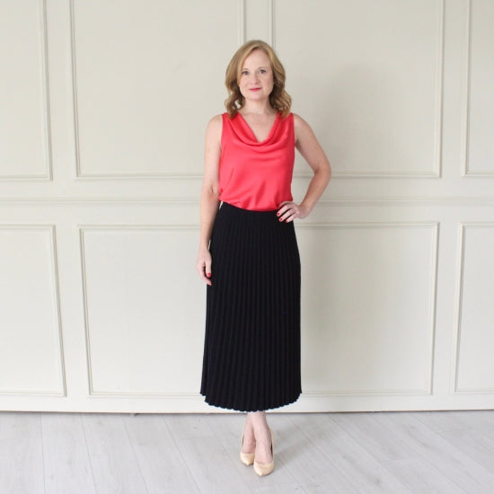 Paris Cowl Neck Silk Top