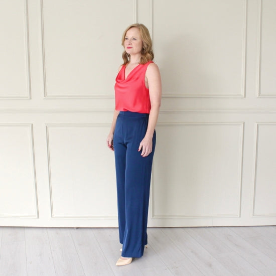 Paris Cowl Neck Silk Top