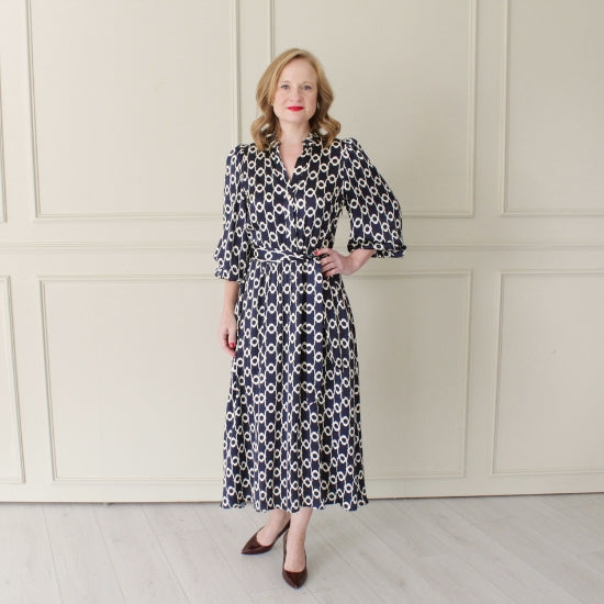 Rivoltina Flower Print Shirt Dress