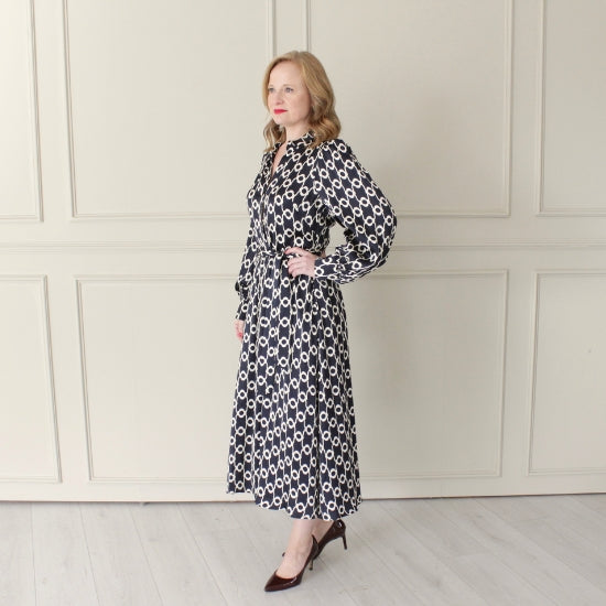 Rivoltina Flower Print Shirt Dress