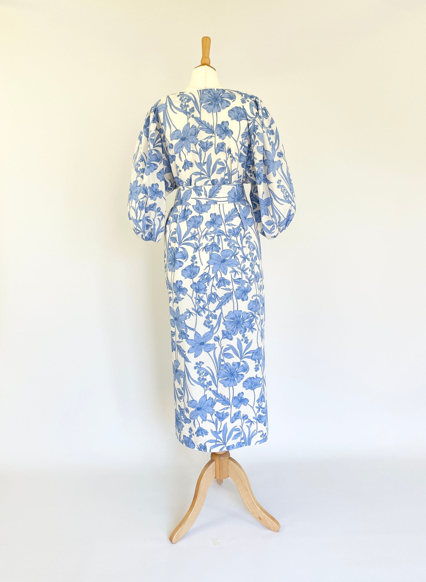 Rochella Blue Floral Print Dress
