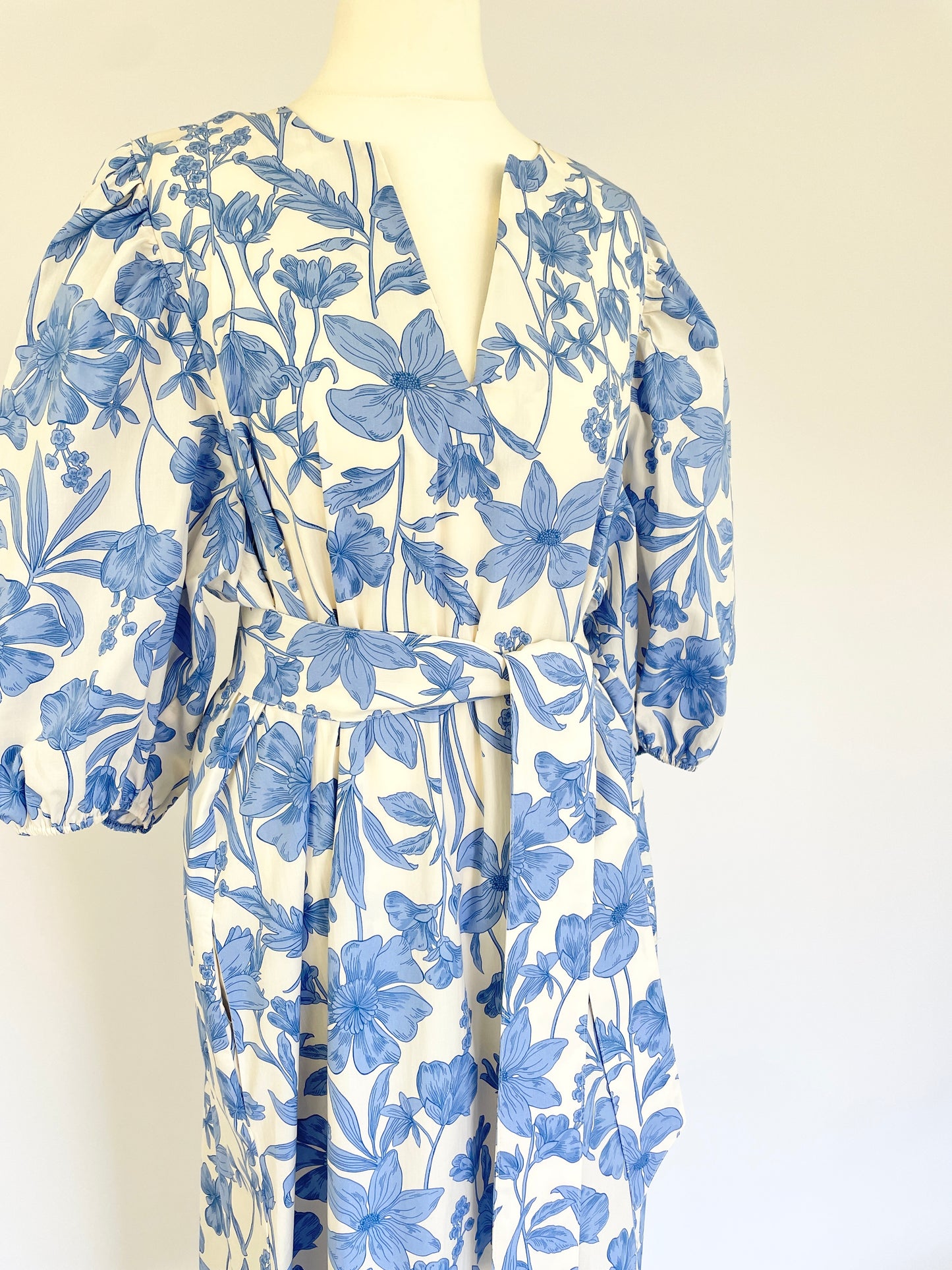 Rochella Blue Floral Print Dress