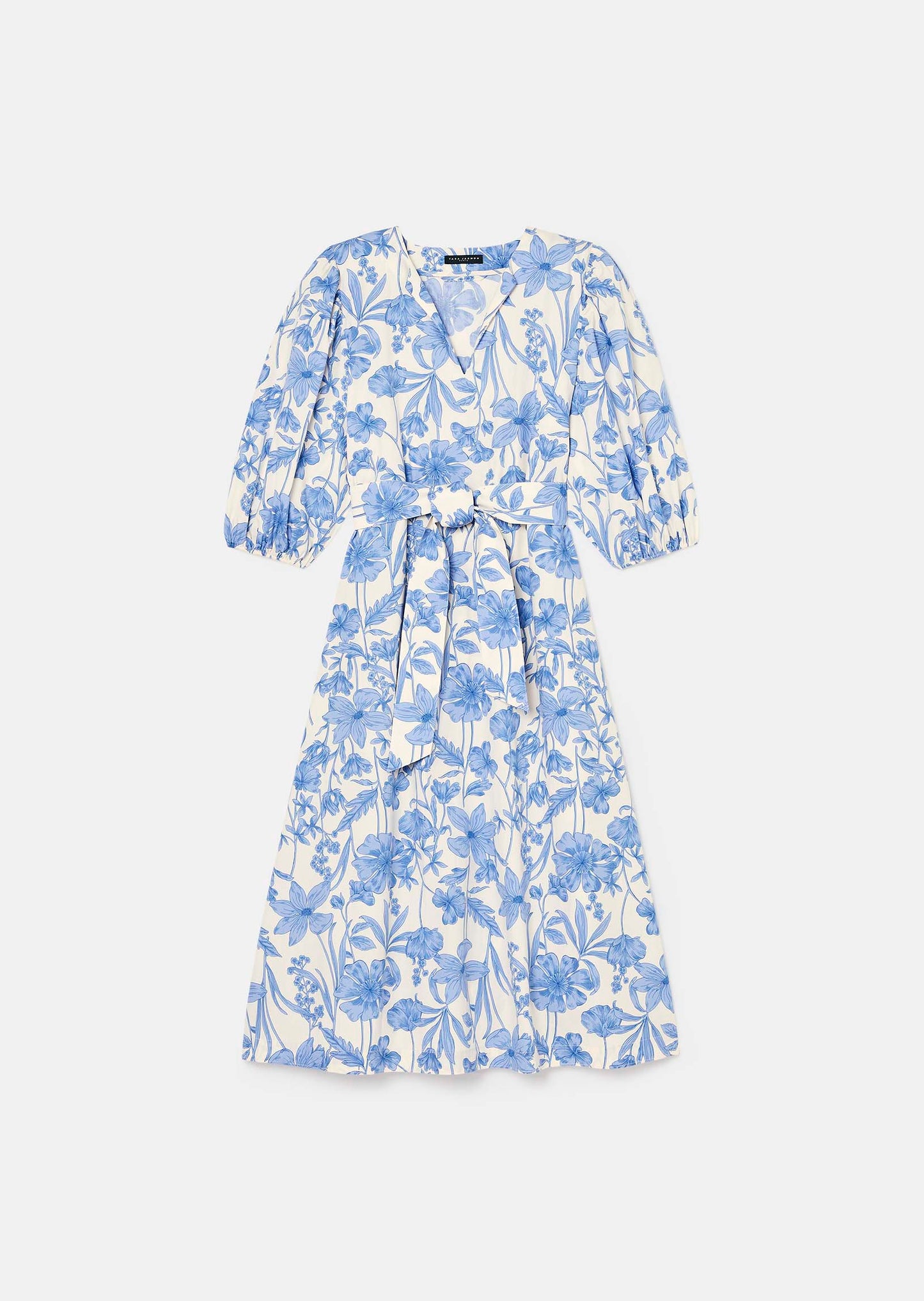 Rochella Blue Floral Print Dress