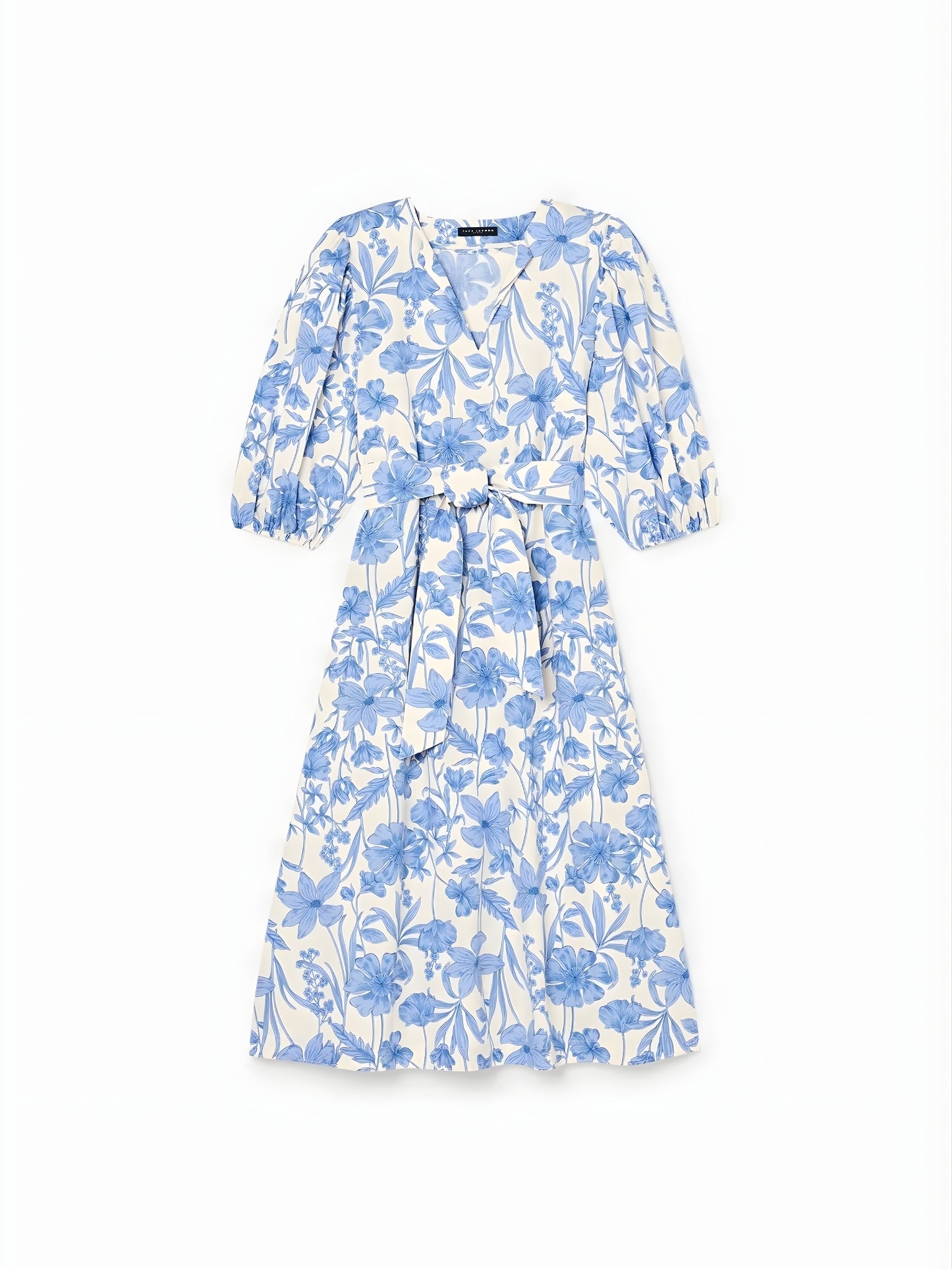 Rochella Blue Floral Print Dress