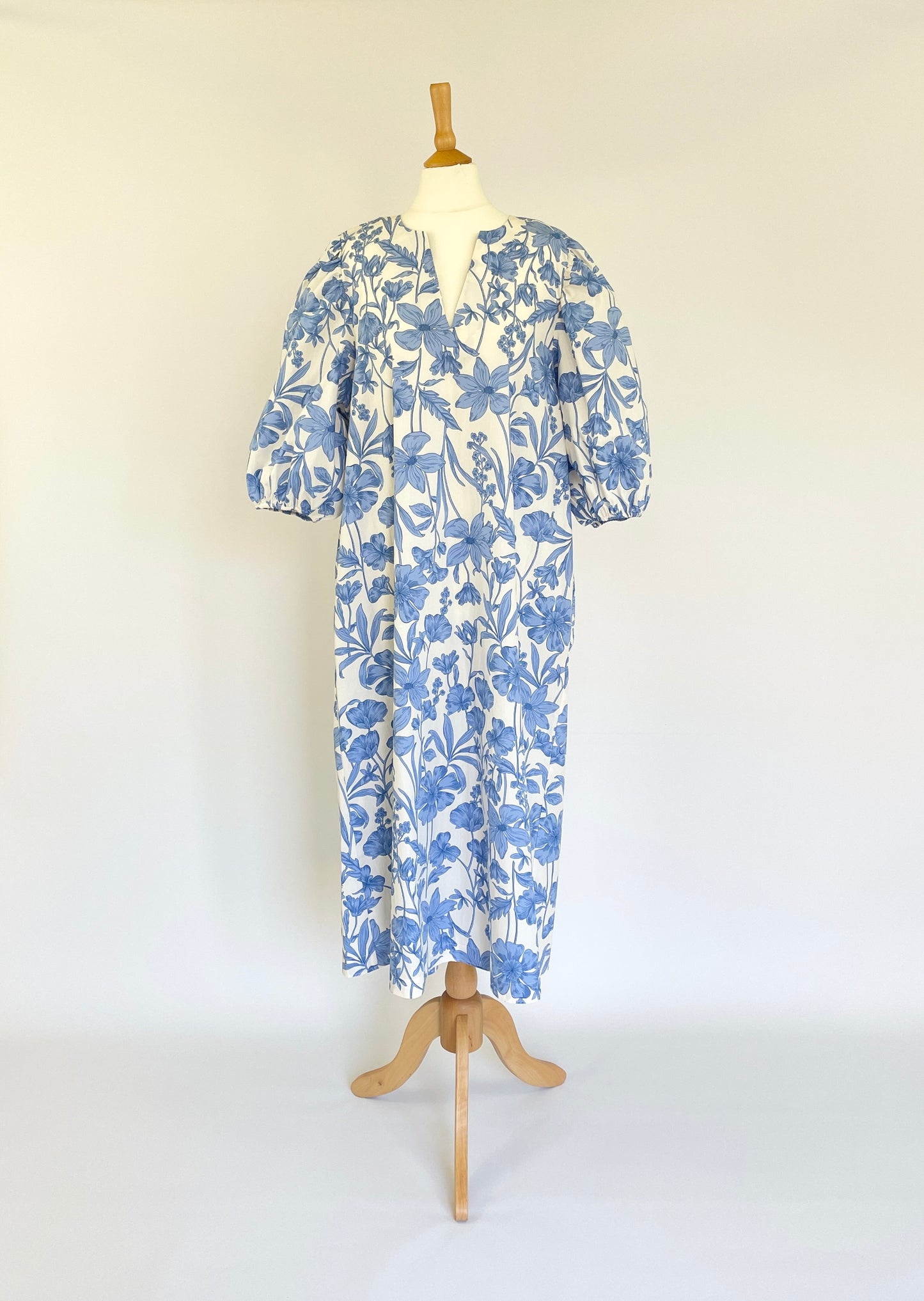 Rochella Blue Floral Print Dress