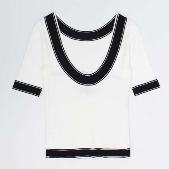 Scoop Back Top White