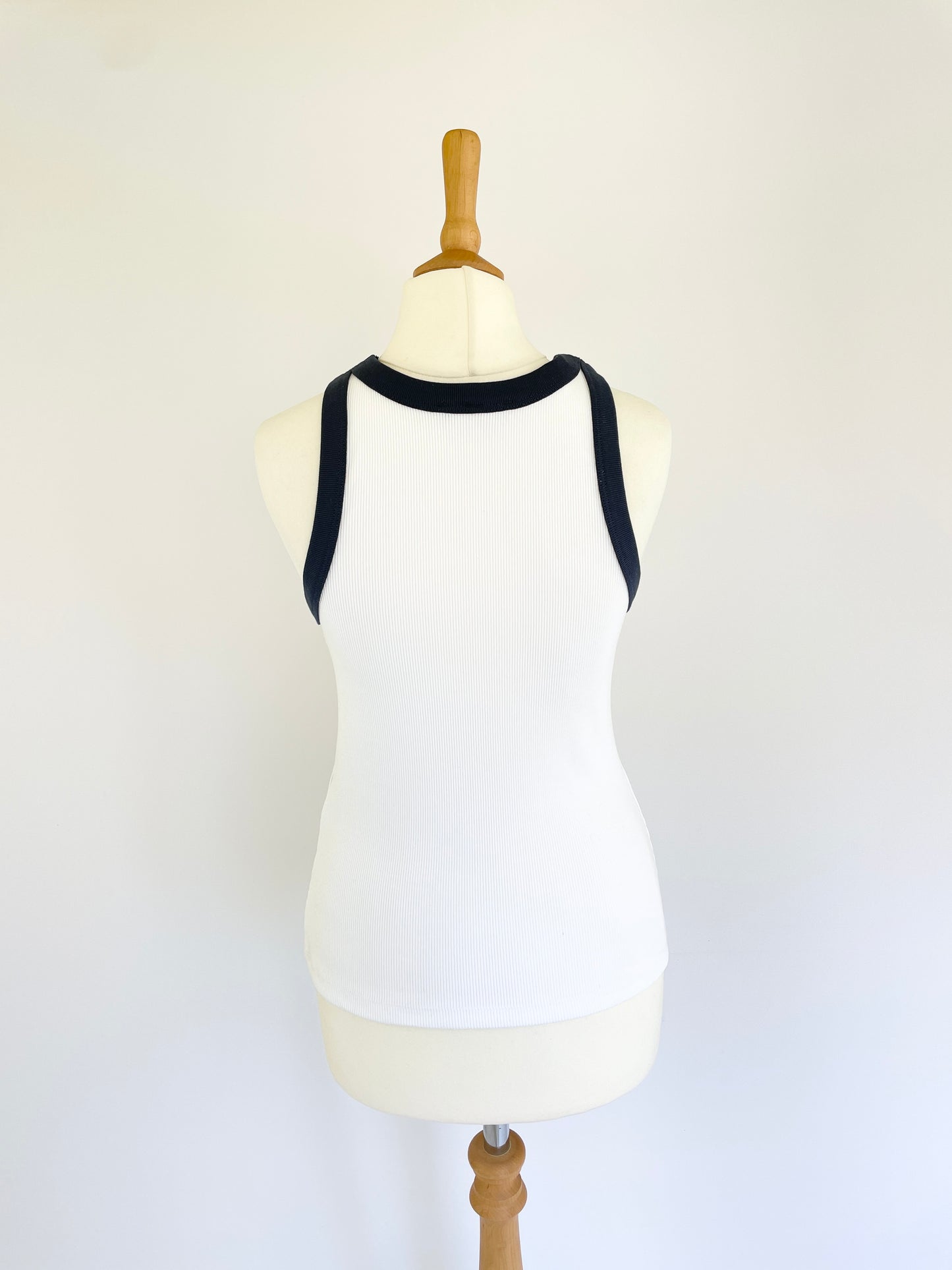 Trish Ribbed Vest Top - Midnight Blue