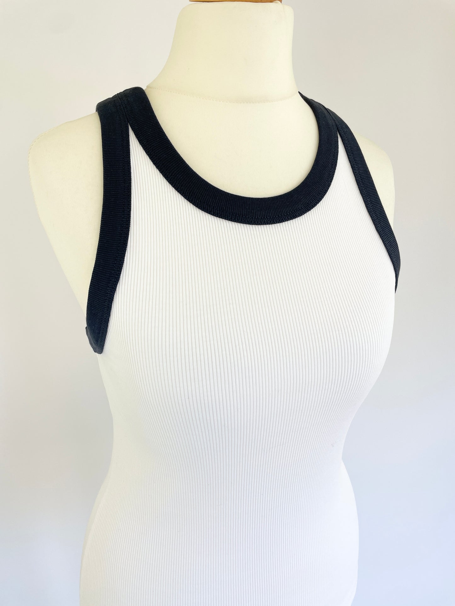 Trish Ribbed Vest Top - Midnight Blue