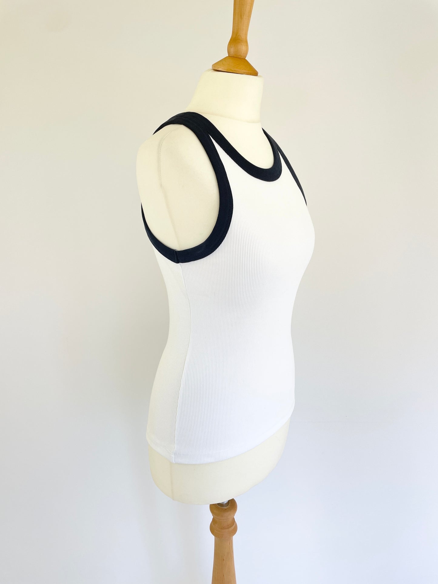 Trish Ribbed Vest Top - Midnight Blue