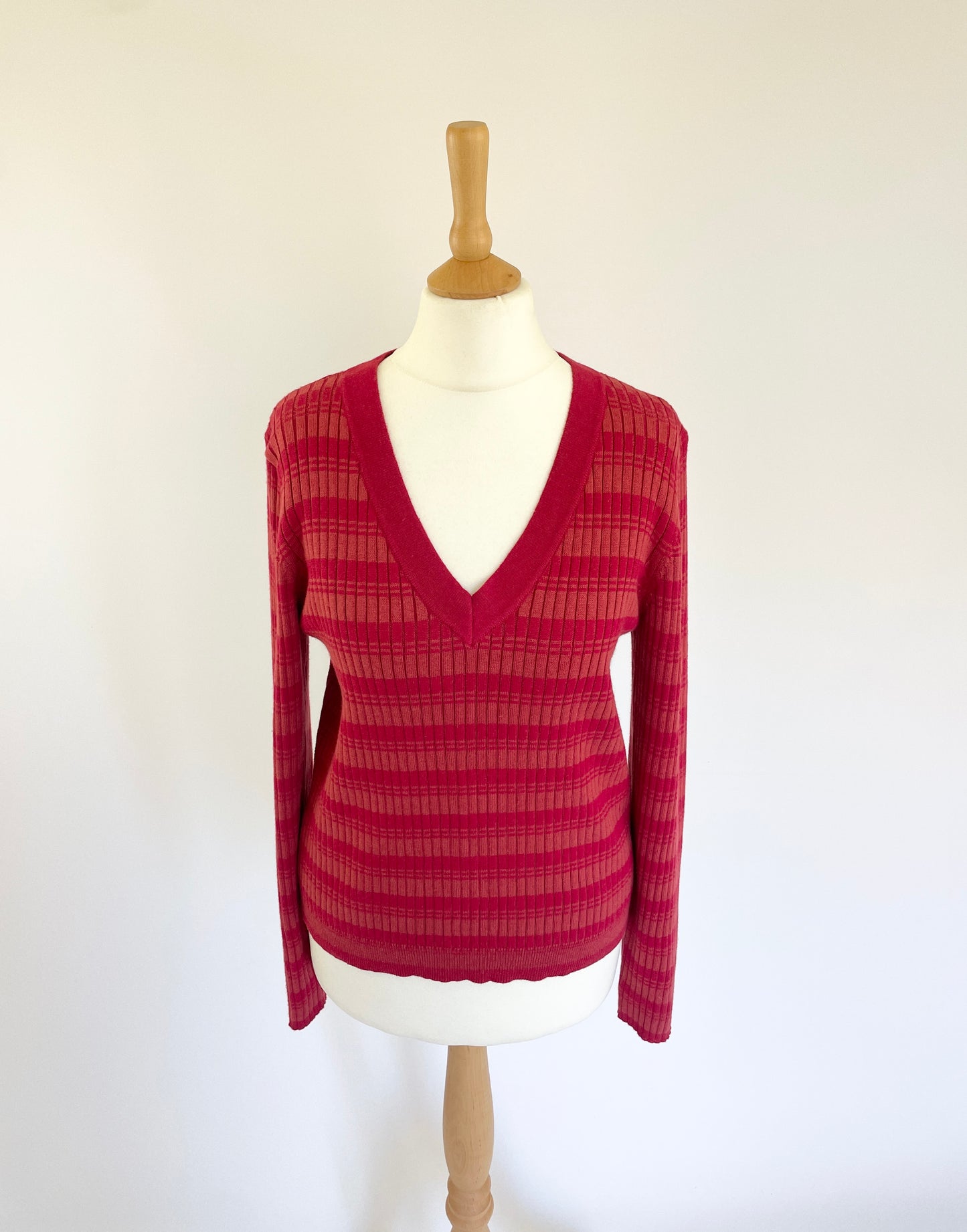 V-Neck Striped Sweater