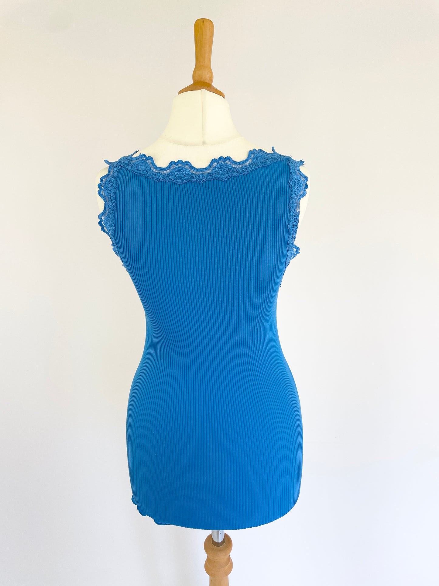 Babette Silk Blend Tank - French Blue