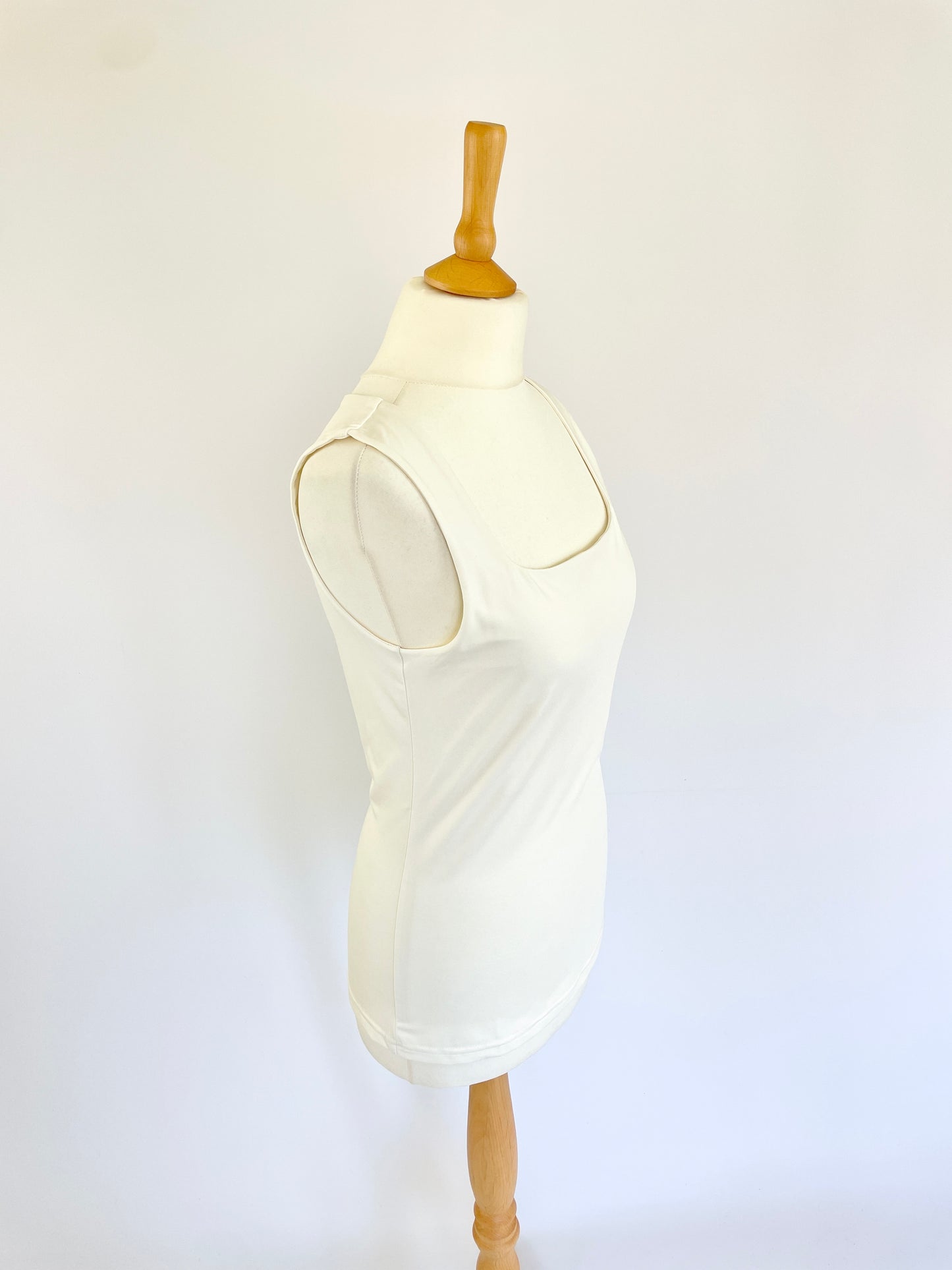 Billie Square Neck Tank - White