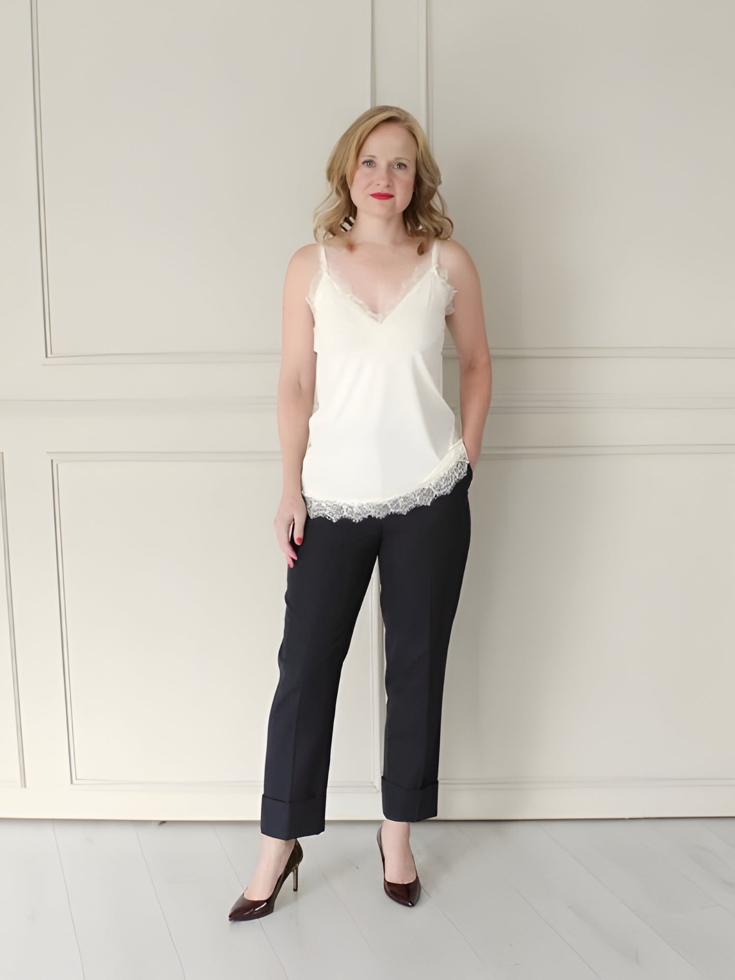 Cami with Lace Accents