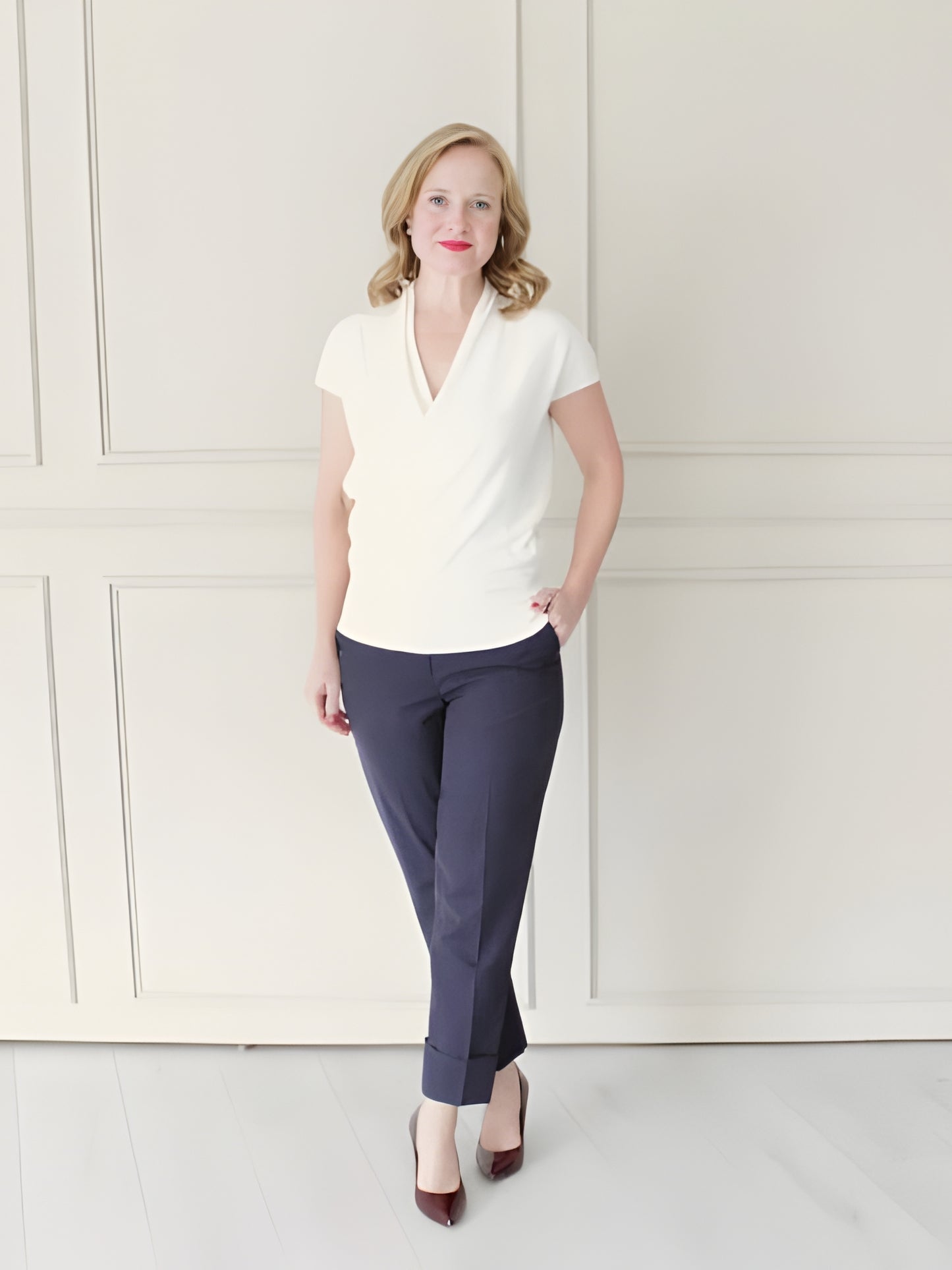 Cap Sleeve Wrap Top