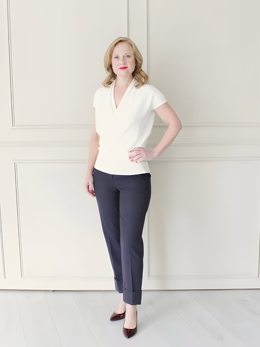 Cap Sleeve Wrap Top