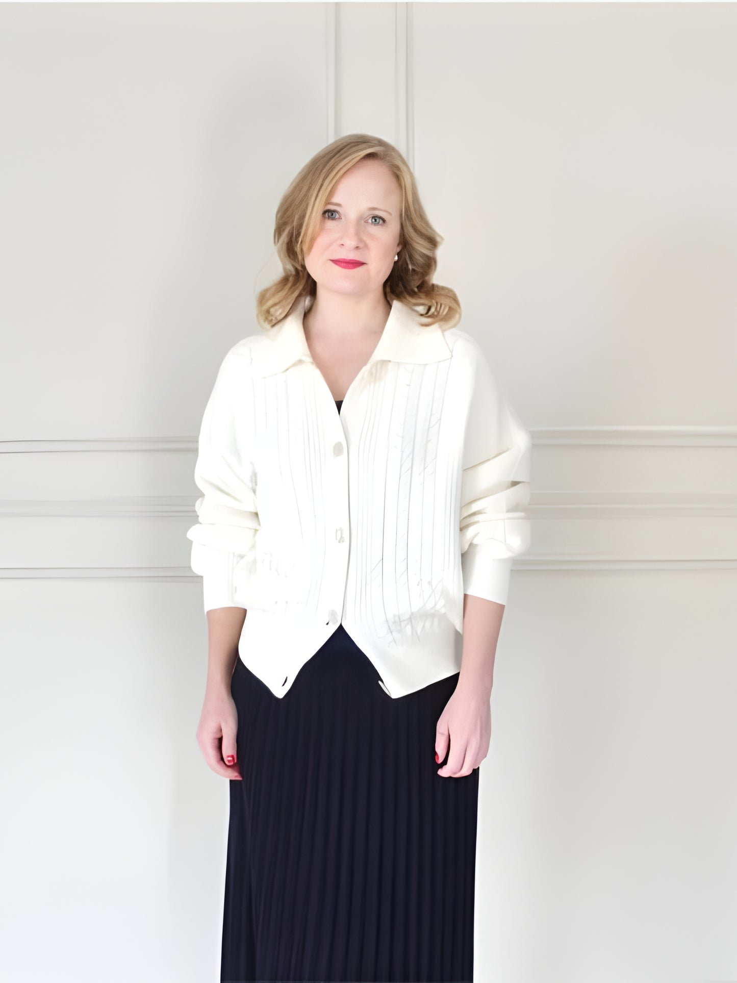 Cashmere Mix Cable Cardigan