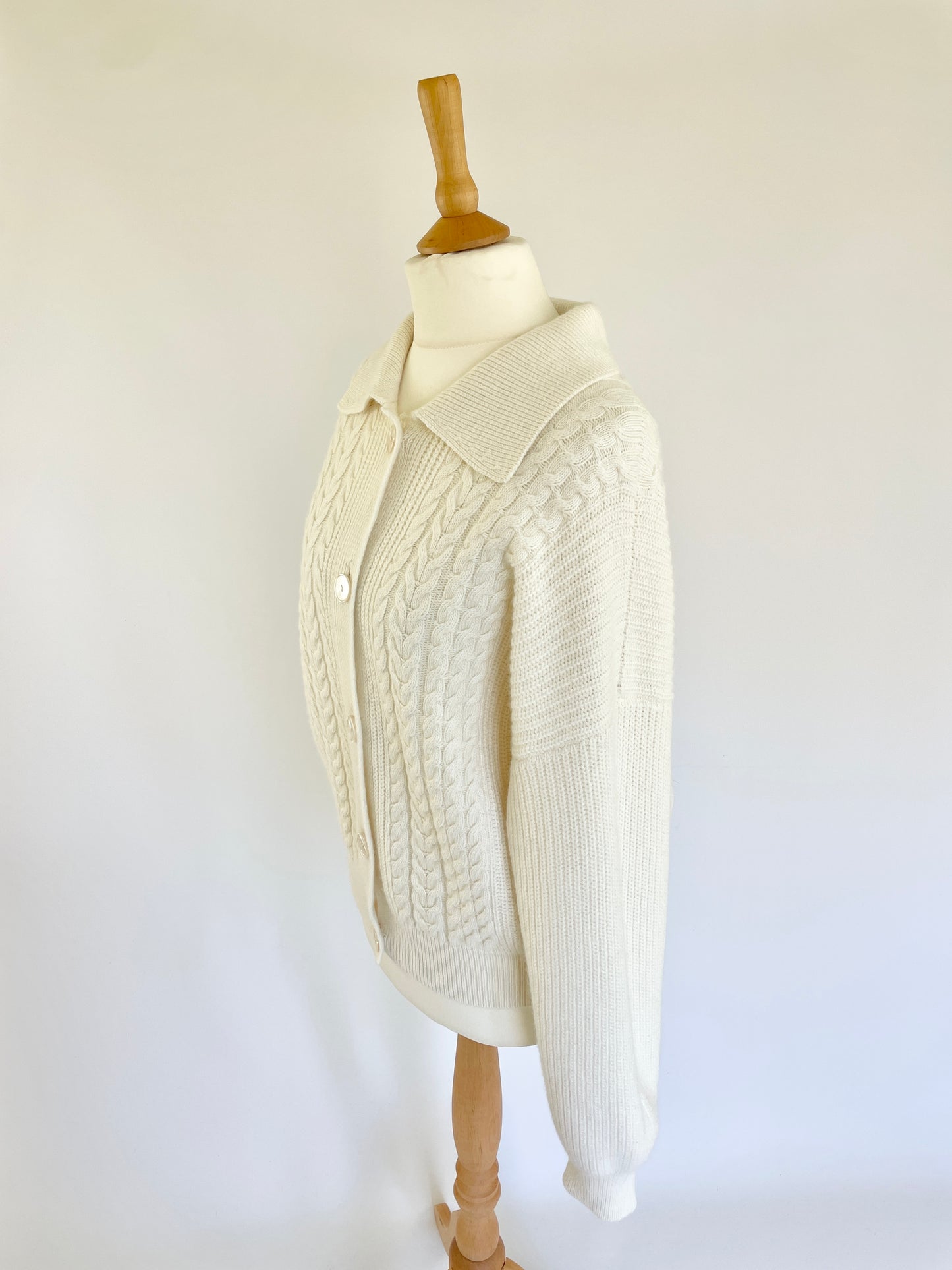 Cashmere Mix Cable Cardigan