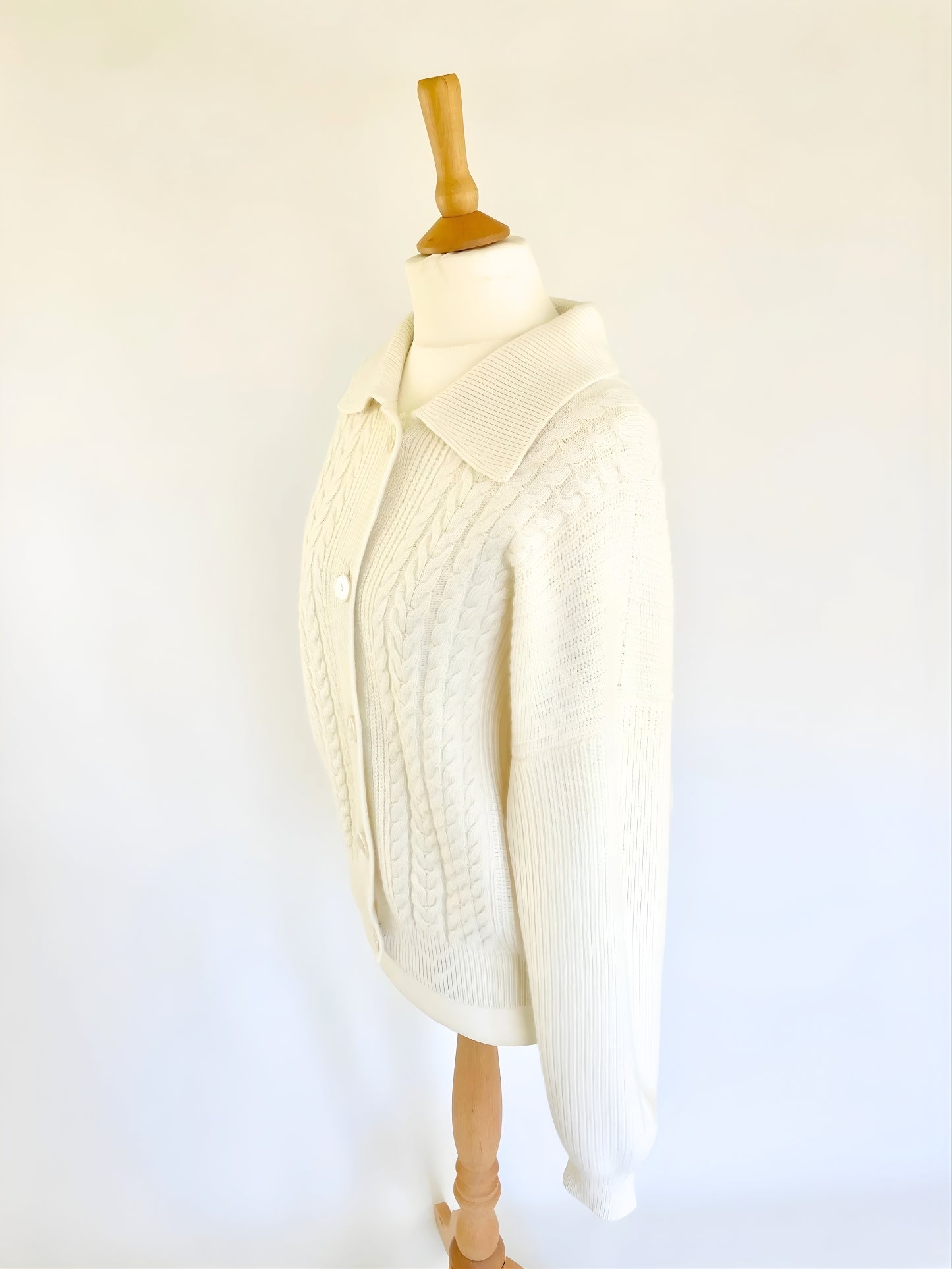 Cashmere Mix Cable Cardigan